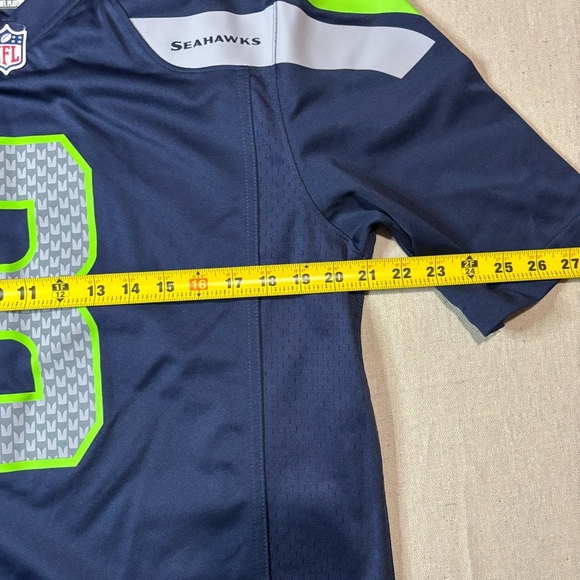 Seattle Seahawks Jersey Nike Mens Medium Blue On Field Russell Wilson # 3 NFL - Picture 5 of 6